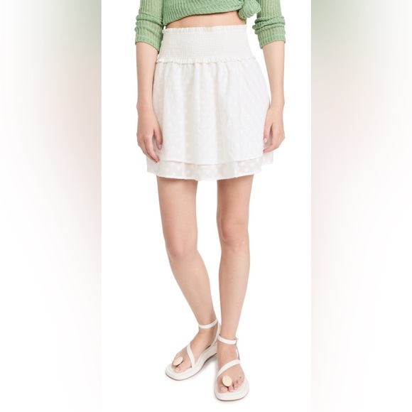 RAILS Addison Skirt in White Embroidered Daisies - Picture 4 of 11